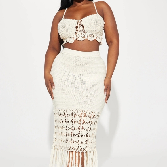 Beach Living Crochet Skirt Set - Cream - Picture 3 of 4